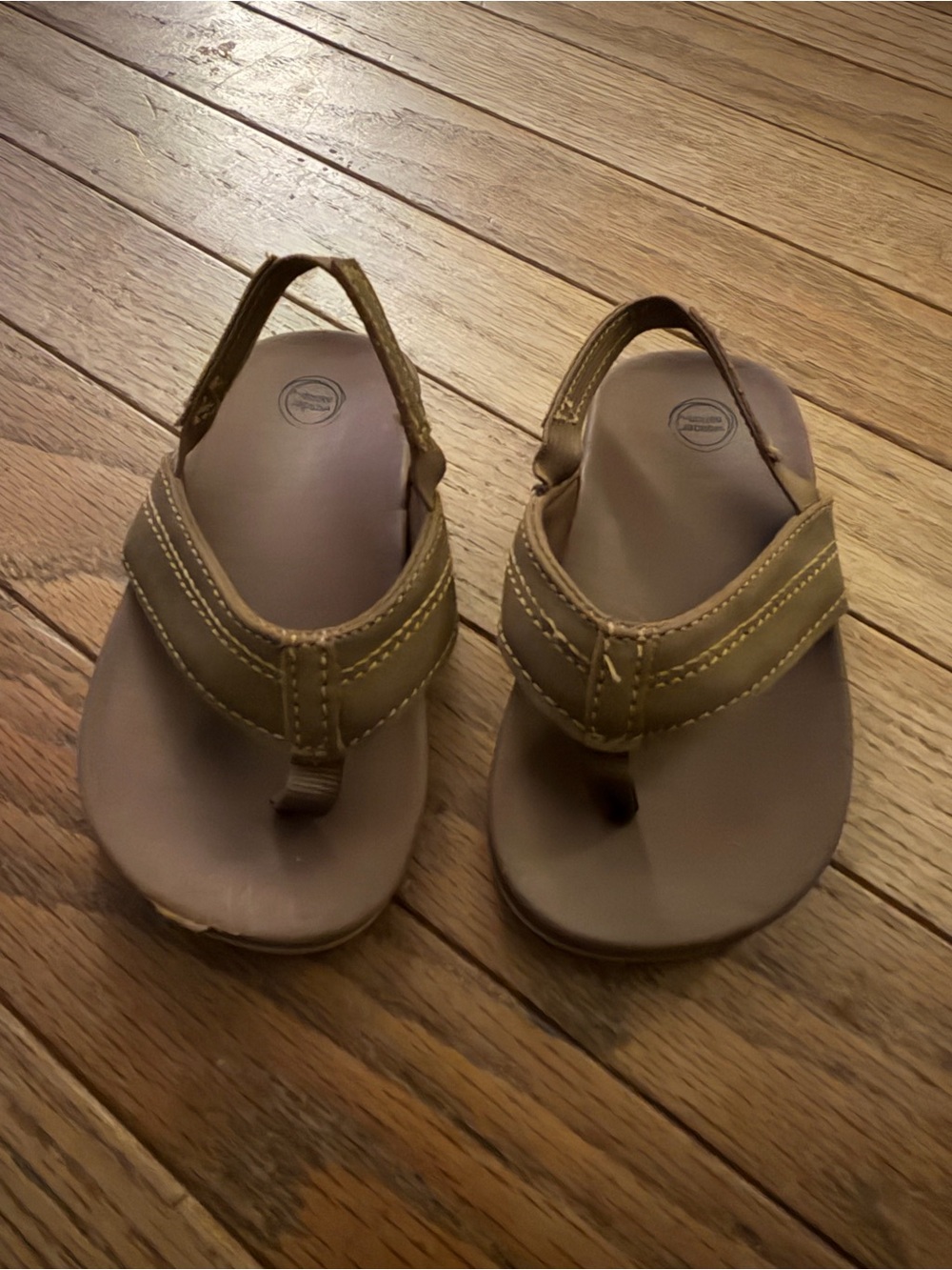 wonder nation Brown Tan Kids Back-Strap Flip Sandals